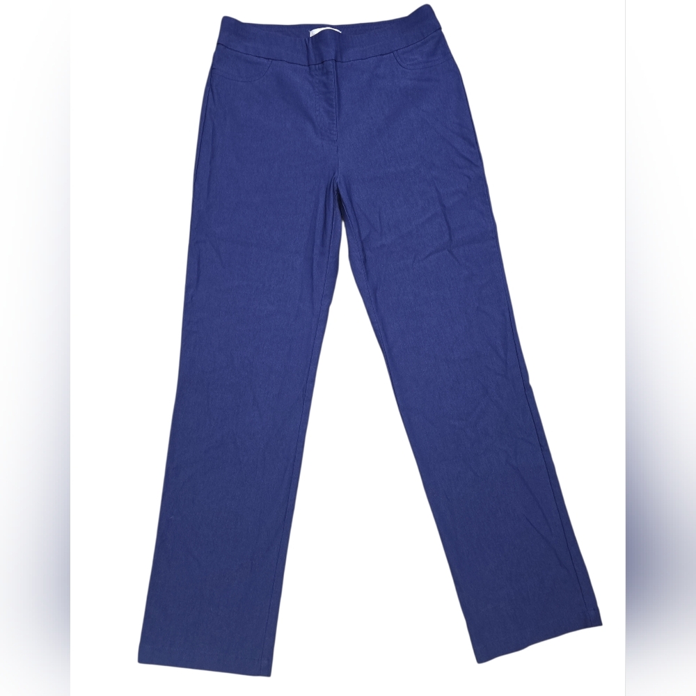 Drapers & Damons Blue Pull On Stretchy Straight Leg Pants Navy Medium